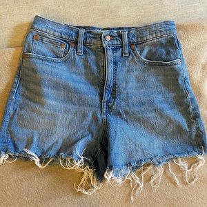 Madewell high rise denim shorts